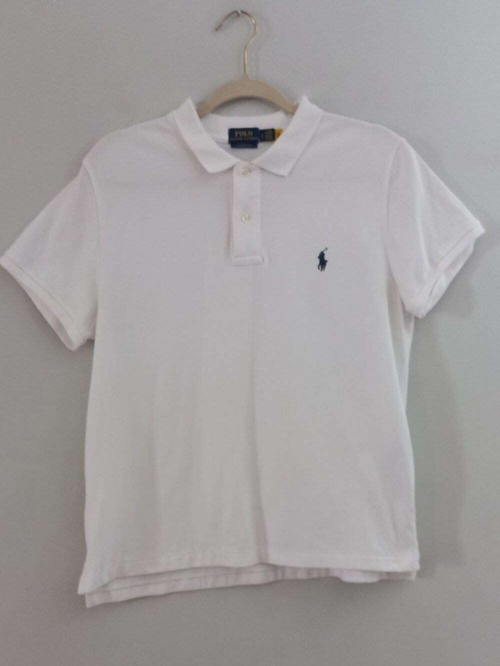 POLO RALPH LAUREN white cotton polo shirt
